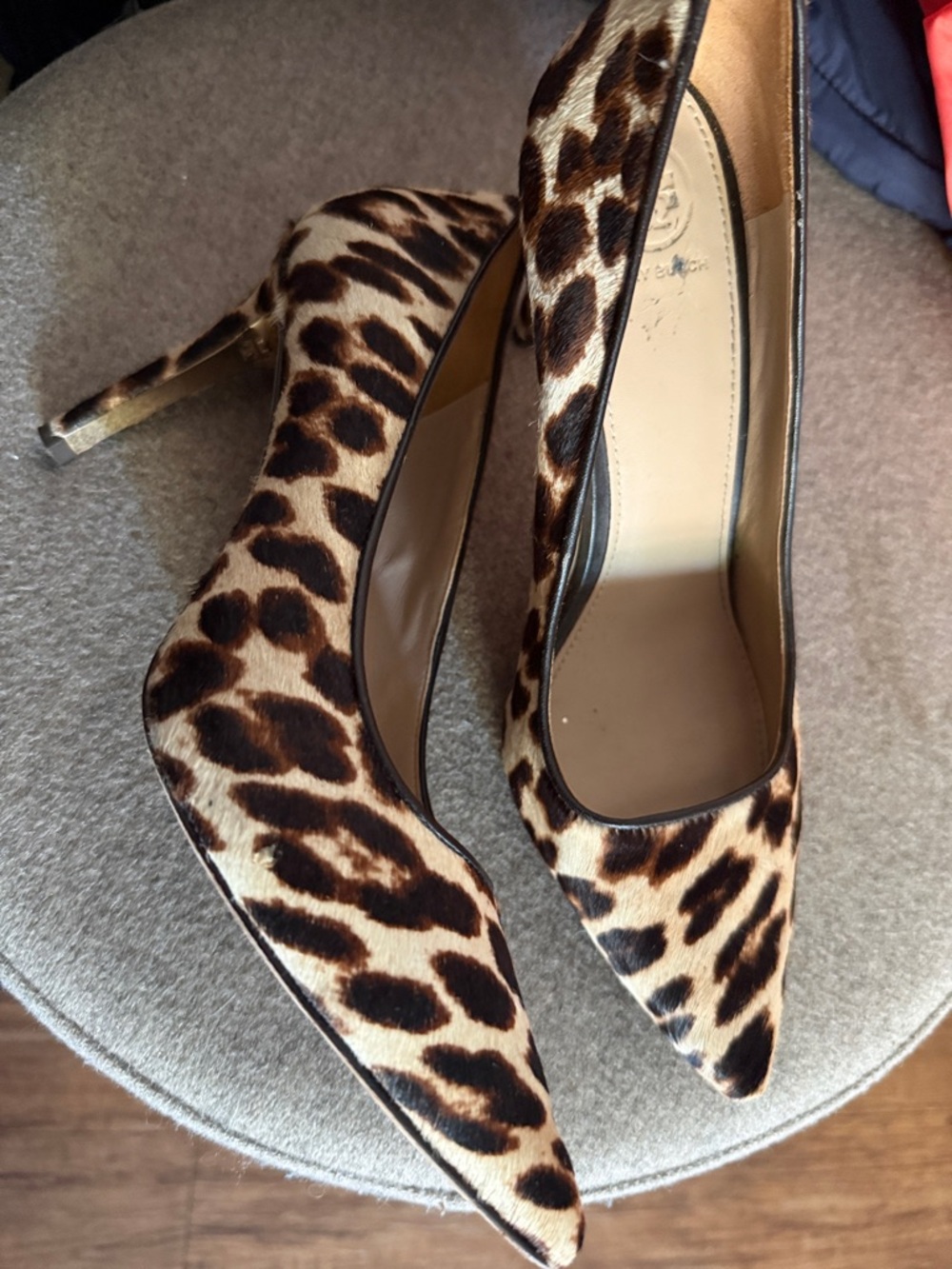 Tory Burch Leopard Print Pointed Toe Stiletto Pumps - Brown/Black